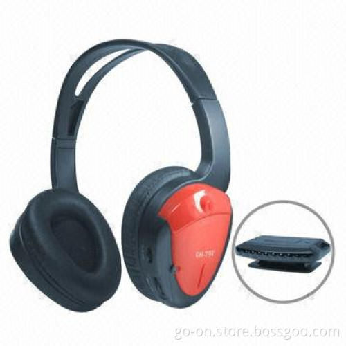 RF/VHF Wireless Headset with Microphone and FM Radio Function for TV, DVD, PC and MP3